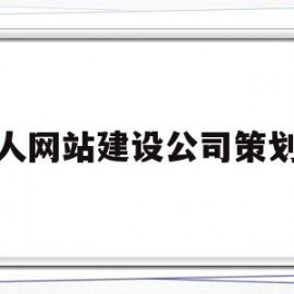 个人网站建设公司策划书(个人网站建设策划书怎么写)