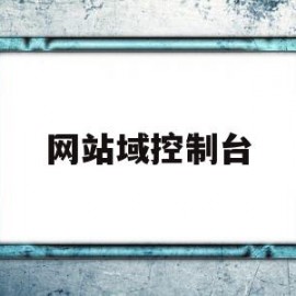 网站域控制台(网站控制台怎么打开)