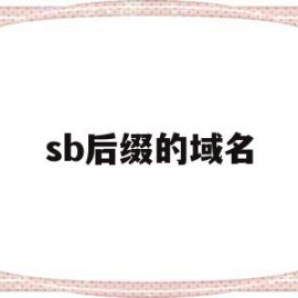 sb后缀的域名(域名后缀site)