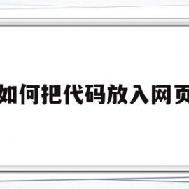 如何把代码放入网页(如何把代码放入网页上)