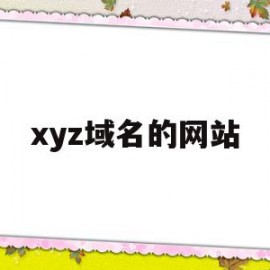 xyz域名的网站(xyz域名网站手机怎么打开)