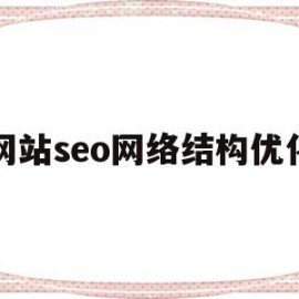 网站seo网络结构优化(seo网站结构优化实验报告)