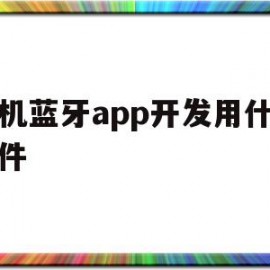 手机蓝牙app开发用什么软件(手机蓝牙app开发用什么软件比较好)