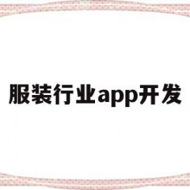 服装行业app开发(服装行业app是什么意思)