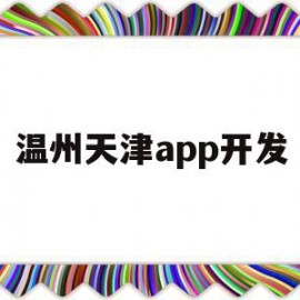 温州天津app开发(温州天津app开发公司)