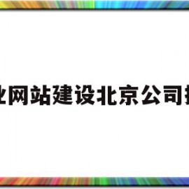 企业网站建设北京公司排名的简单介绍