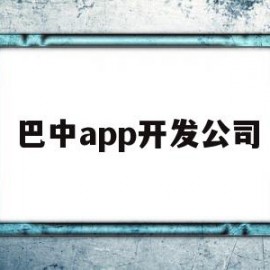 巴中app开发公司(巴中app开发公司有哪些)