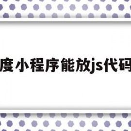 百度小程序能放js代码吗(百度小程序能放js代码吗安卓)