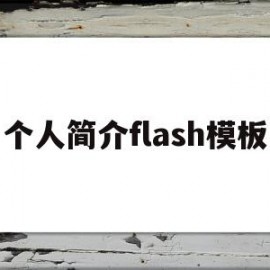 个人简介flash模板(flash个人简历动画视频)