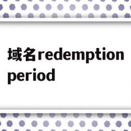 包含域名redemptionperiod的词条