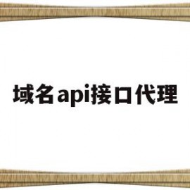 域名api接口代理(api域名名称怎么写)