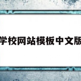 包含学校网站模板中文版的词条