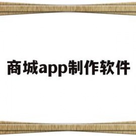 商城app制作软件(商城app制作软件)