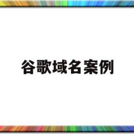 谷歌域名案例(谷歌域名案例解析)