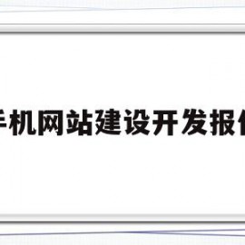 手机网站建设开发报价的简单介绍