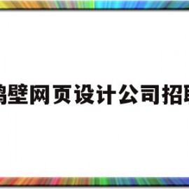 鹤壁网页设计公司招聘(鹤壁网站架构设计师招聘)