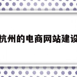 杭州的电商网站建设(杭州电商网站开发方案)