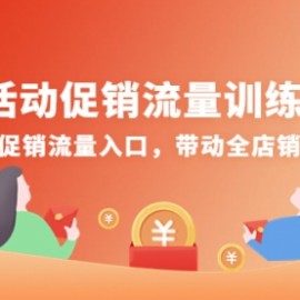 活动促销流量训练营：抢占促销流量入口，带动全店销量暴涨