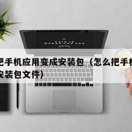 怎么把手机应用变成安装包（怎么把手机应用变成安装包文件）