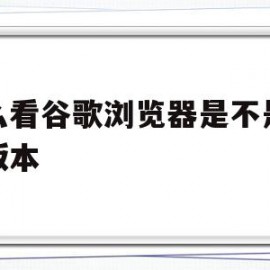 怎么看谷歌浏览器是不是最新版本(怎么看谷歌浏览器版本是多少)