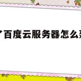 有了百度云服务器怎么建网站(有了百度云服务器怎么建网站呢)