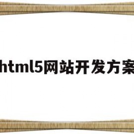 html5网站开发方案(html5页面开发工具有哪些)