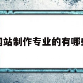 网站制作专业的有哪些的简单介绍