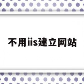 不用iis建立网站(iis60搭建网站)