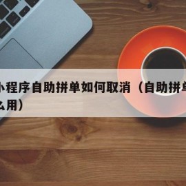 微信小程序自助拼单如何取消（自助拼单小程序怎么用）