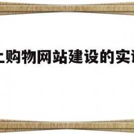 网上购物网站建设的实训报告(网上购物网站建设的实训报告怎么写)