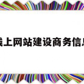 线上网站建设商务信息(商务网站建设的一般流程)