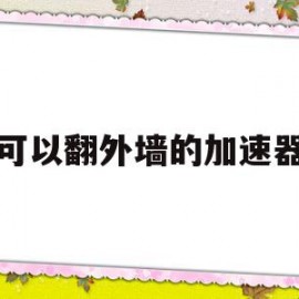 可以翻外墙的加速器(可以翻外墙的加速器电脑)