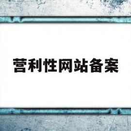 营利性网站备案(网站经营性备案在哪里申请)