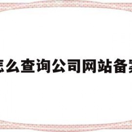 怎么查询公司网站备案(怎么查询公司网站备案信息)