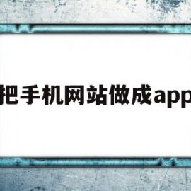 把手机网站做成app(手机网站生成app软件)