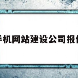 手机网站建设公司报价(坪山手机网站建设多少钱)