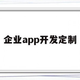 企业app开发定制(企业app制作大概需要多少钱)