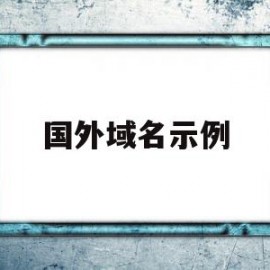 国外域名示例(国外域名查询网)