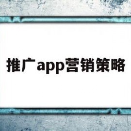 推广app营销策略(推广app营销策略有哪些)