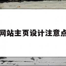 网站主页设计注意点(网站主页的策划与设计基本步骤)