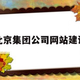 北京集团公司网站建设(北京集团公司网站建设招标)