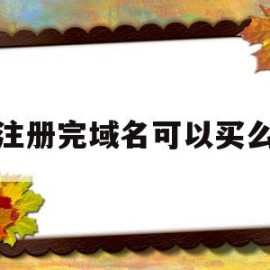 注册完域名可以买么(已注册域名如何购买)