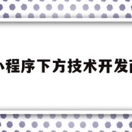 小程序下方技术开发商(小程序开发序开发)