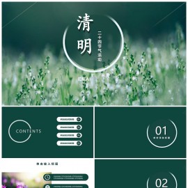 清明时节二十四节气小清新模板下载