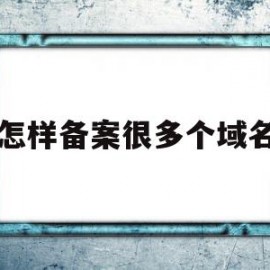 怎样备案很多个域名(怎样备案很多个域名呢)