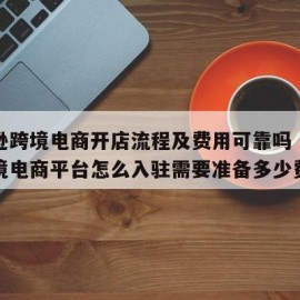 亚马逊跨境电商开店流程及费用可靠吗（亚马逊跨境电商平台怎么入驻需要准备多少费用）