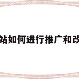 网站如何进行推广和改进(网站如何进行推广和改进运营)