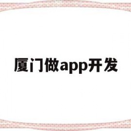 厦门做app开发(厦门软件开发有限公司)