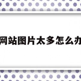 网站图片太多怎么办(网站页面图片太大怎么办)