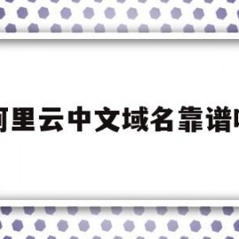 阿里云中文域名靠谱吗(阿里云中文域名怎么这么贵)